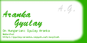 aranka gyulay business card